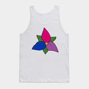 Bisexual pride flower Tank Top